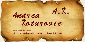 Andrea Koturović vizit kartica